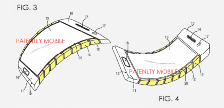 Компания Samsung патентует гибкий смартфон с гнущимся корпусом