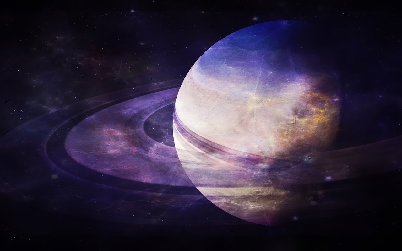 кольца сатурна  из космоса
