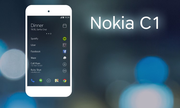 Стал известен новый рендер Nokia C1 Android и Windows 10 Mobile