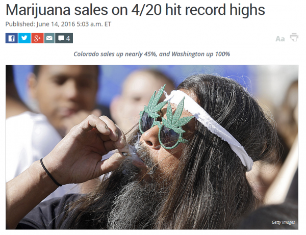 В США стремительно растут объемы продаж марихуаны