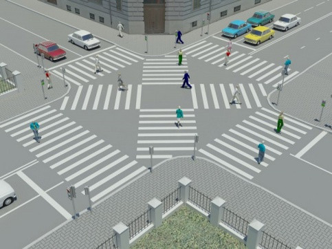 Новые диагональные пешеходные переходы появятся на 19 улицах Москвы этим летом