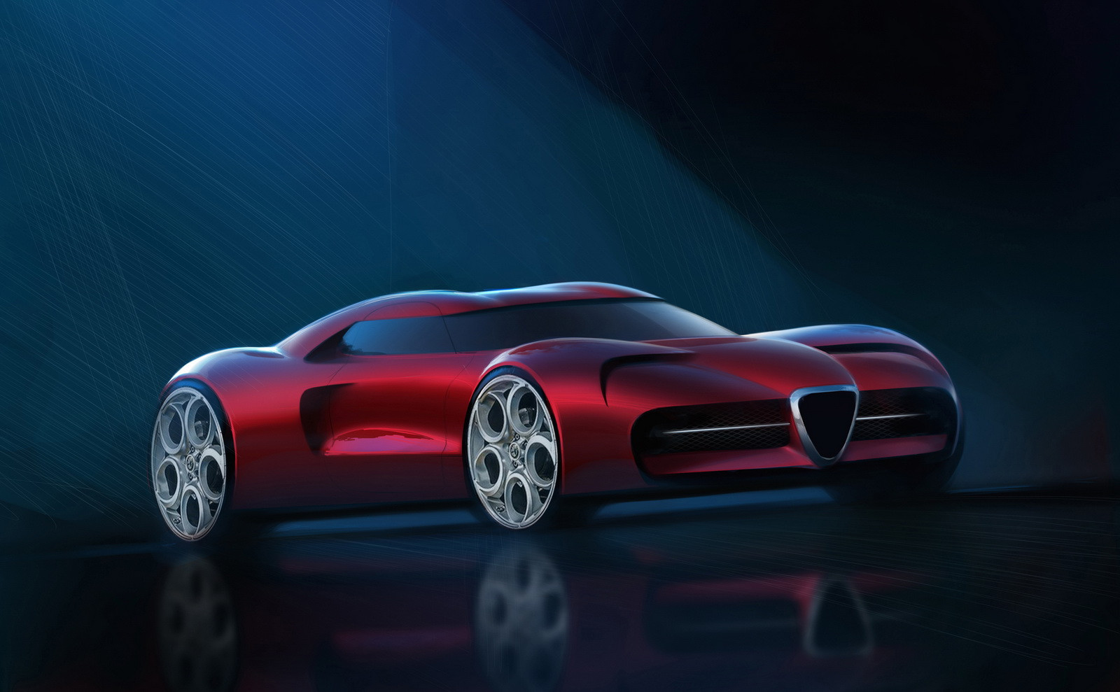 Опубликованы рендеры первого суперкара от Alfa Romeo