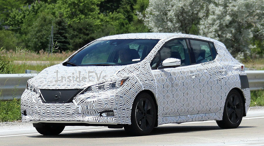 Электрокар Nissan Leaf нового поколения впервые замечен на тестах