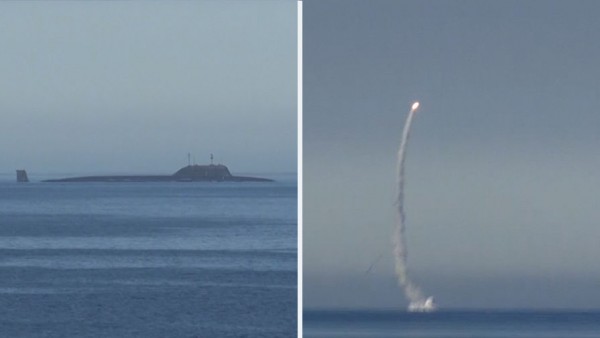 Минобороны показало видео пуска «Калибра» с атомной подлодки «Северодвинск»