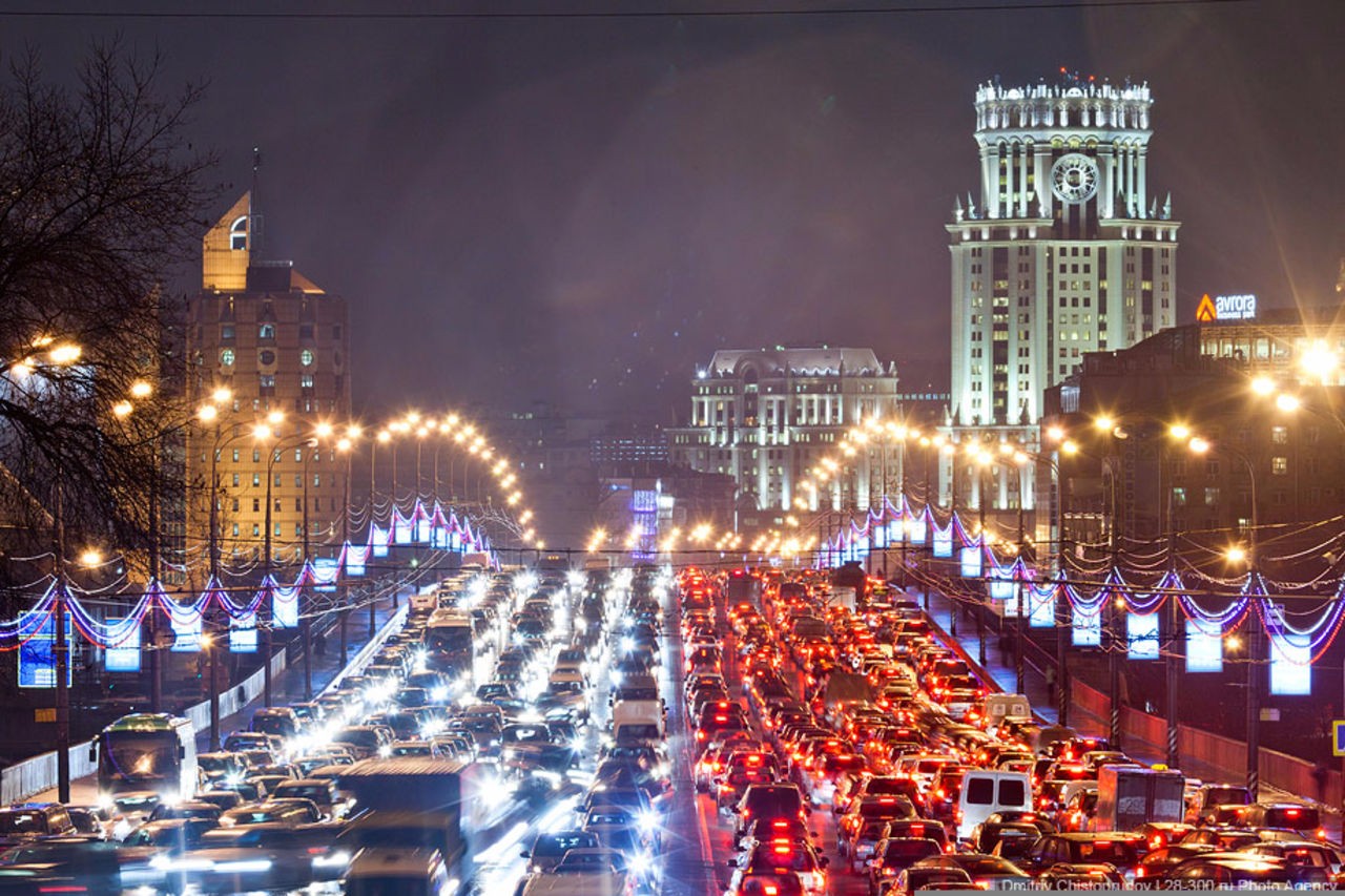 В российской столице зафиксированы девятибалльные пробки