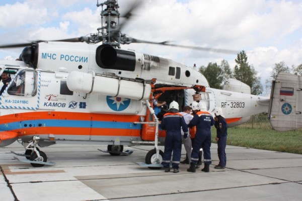 Вертолет МЧС дважды доставлял пациентов в больницу Твери