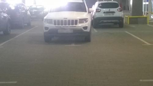 Воронежцев поссорила нелепая парковка белого Jeep
