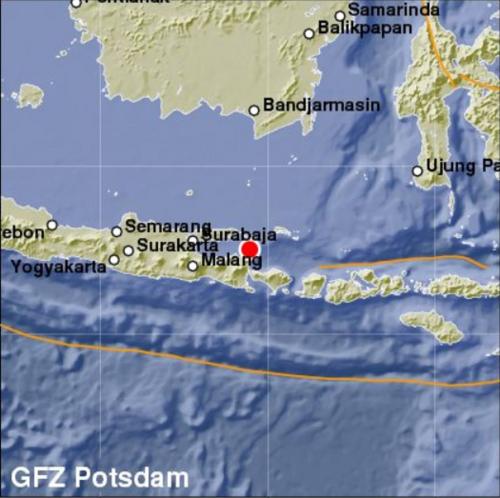 У берегов Индонезии произошло землетрясение магнитудой 6 баллов